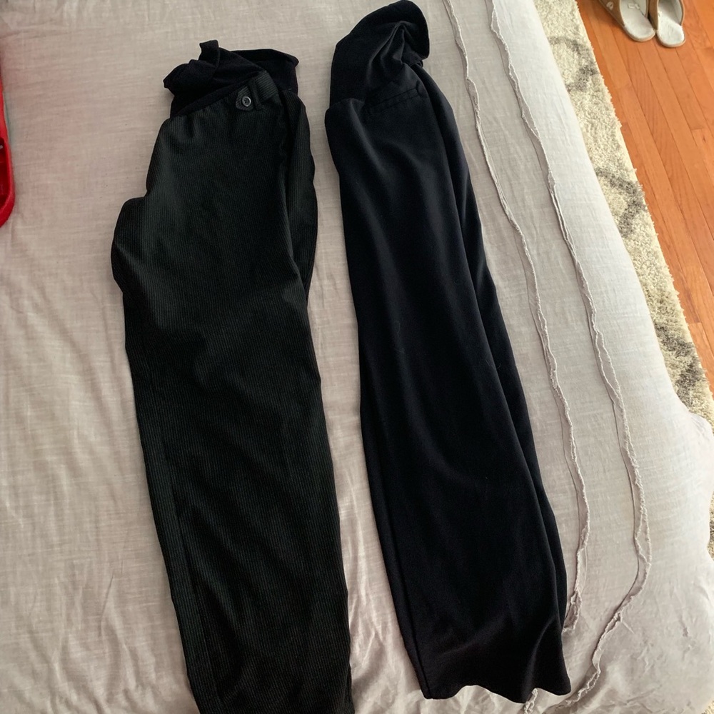 Maternity black slack work pants